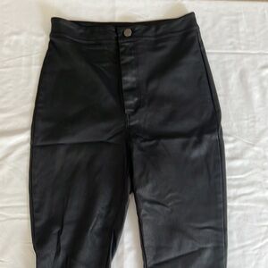 Sweatyrocks high waisted skinny faux leather stretch leggings pants size small